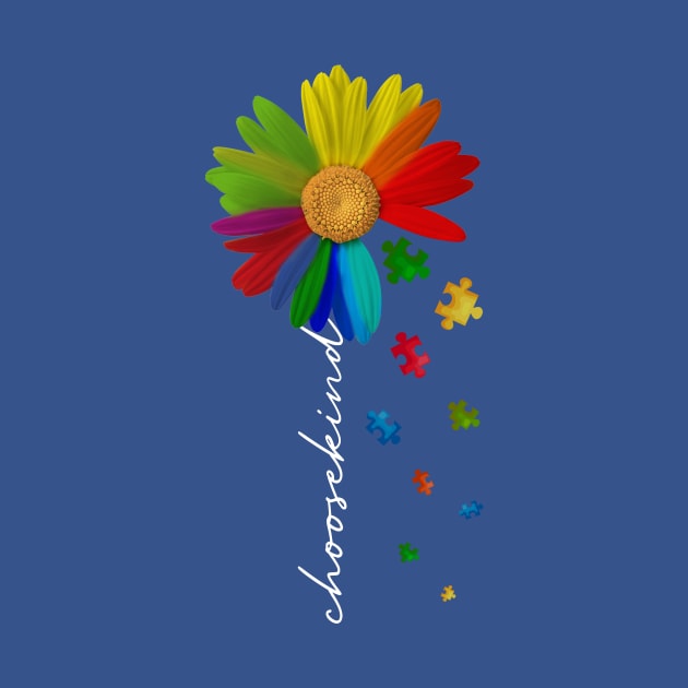 Choose Kind Flower Autism Awareness by artbyhintze