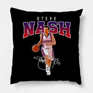 Steve Nash Basketball Legend Signature Vintage Retro 80s 90s Bootleg Rap Style Pillow