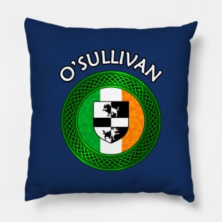 Irish Flag Shamrock Celtic Knot - O'Sullivan Pillow
