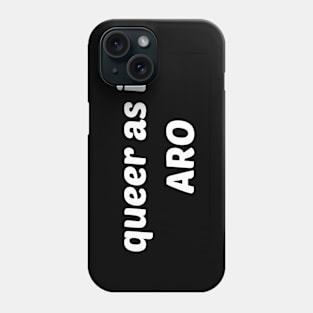 Queer as in... Aro - Black Rectangle Phone Case