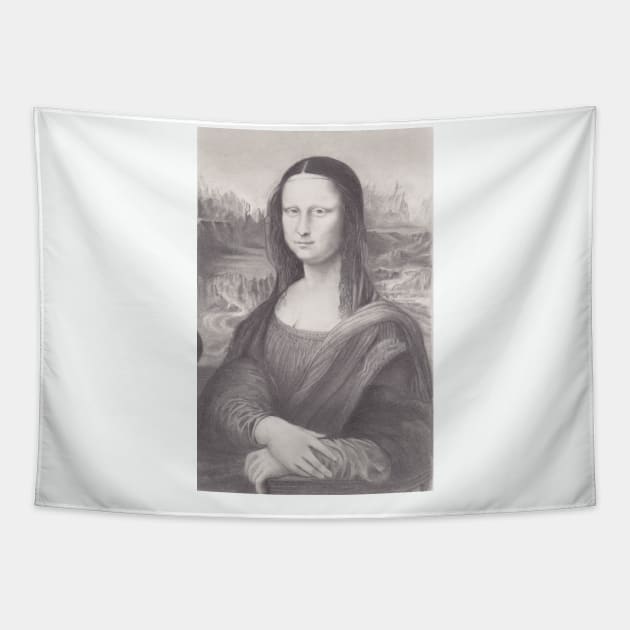 The Mona Lisa Tee Tapestry by pencilartist