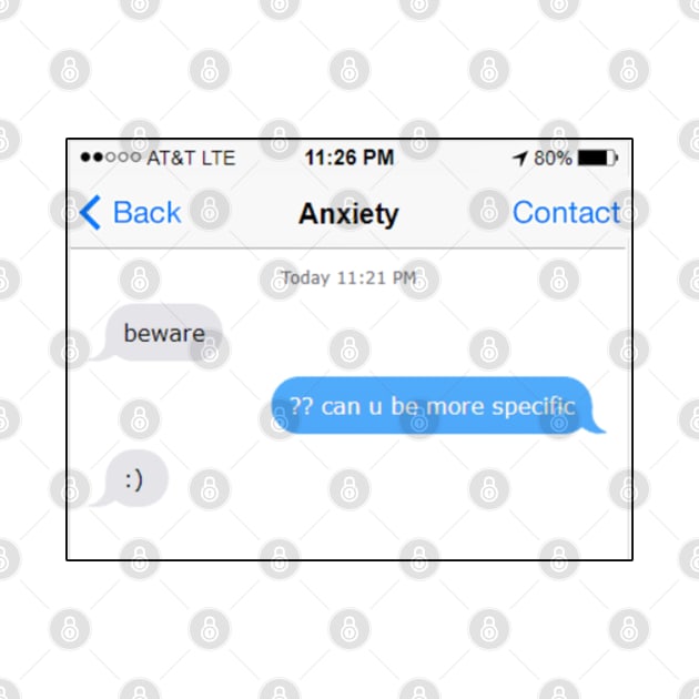 Social Anxiety Text by stokedstore