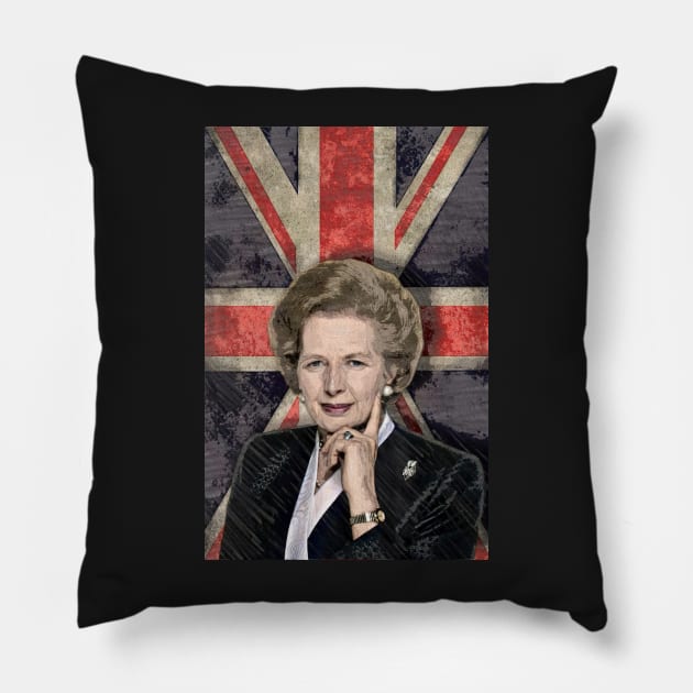 Margaret art Scribble Pillow by Skull-blades