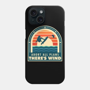 Abort All Plans There is Wind for Kitesurf Lovers Phone Case