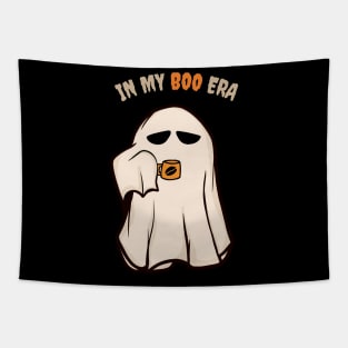 In my boo era - cute ghost drinking coffee Tapestry