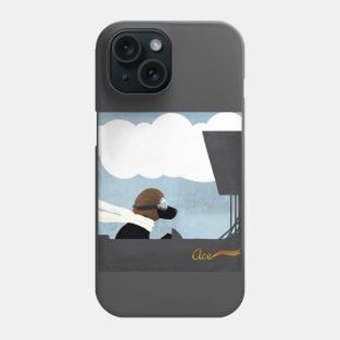 Black Labrador Stunt Pilot Flying Ace Phone Case