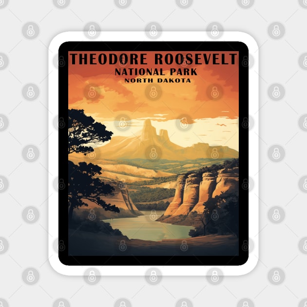 Theodore Roosevelt National Park Magnet by Schalag Dunay Artist