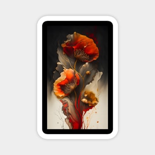 Painted Poppies 03 Magnet