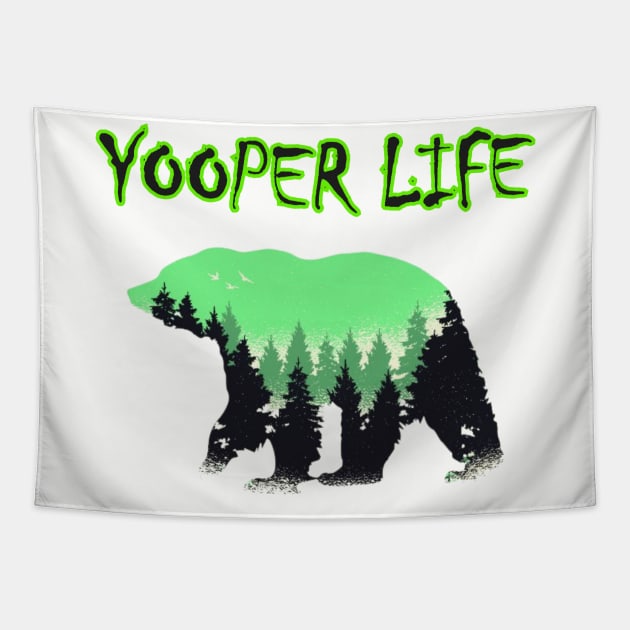 YOOPER LIFE BEAR Tapestry by The Yooper Life