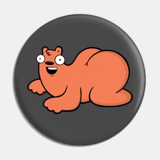 Booty Bear (Orange) Pin