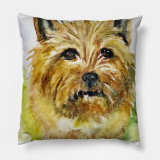 Norwich Terrier Watercolor - Dog Lover Gifts Pillow