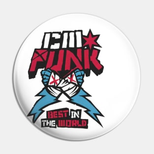 CM Punk Supercharged Ringer Best In The World Pin