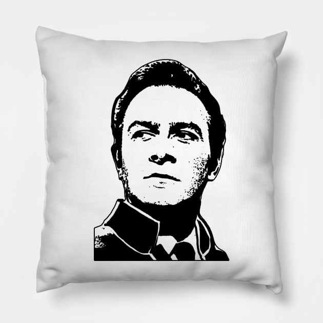 Captain Georg Von Trapp Silhouette Pillow by baranskini
