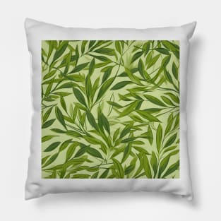 Green Leaves Pattern 23 Pillow