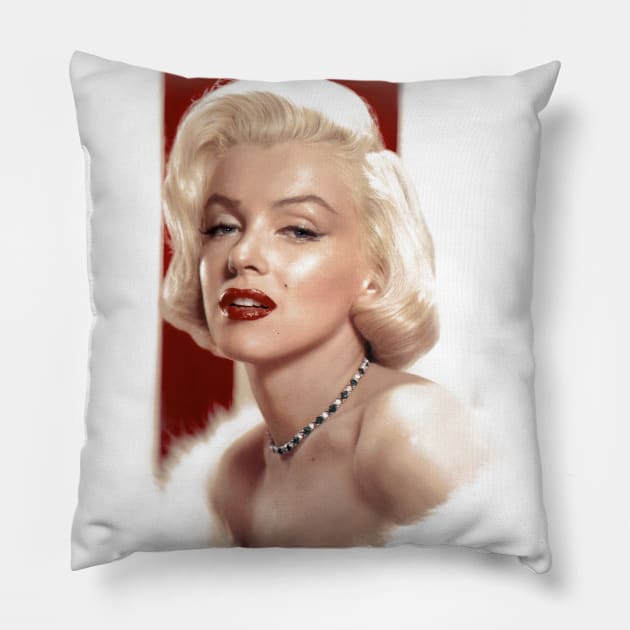 Marilyn Monroe American Pillow by Corvons