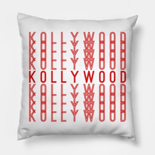 Kollywood Tamil Indian Movies Repeating Red Text Gift Pillow