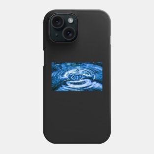 Blue Waterdrop Suspended in Midair Phone Case