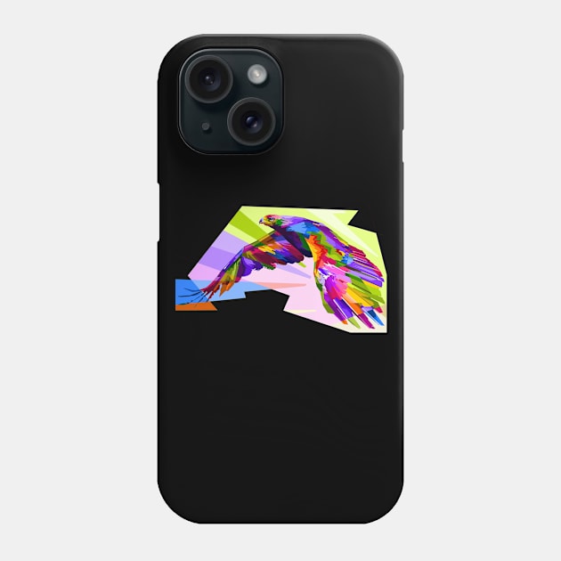 Eagle Flight Colorful Abstract Raptor Wildlife Nature Gift Phone Case by twizzler3b