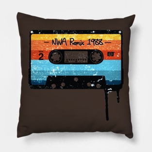 Retro Cassette Tape - NWA Remix 1988 Pillow