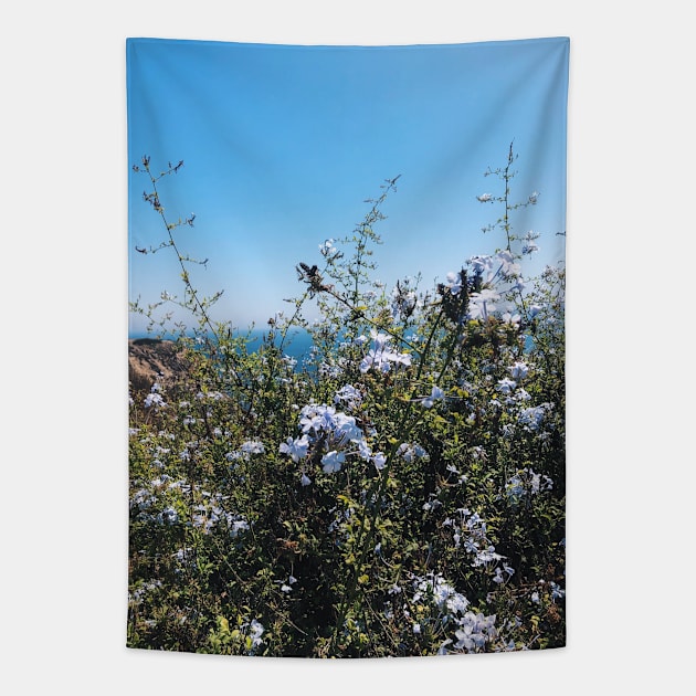 Tiny Beachside Flowers Tapestry by offdutyplaces