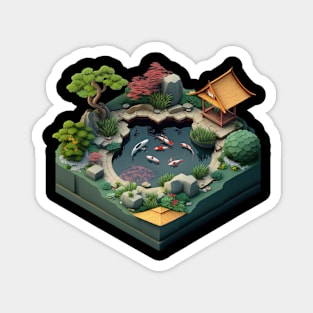 Isometric Zen Garden Magnet