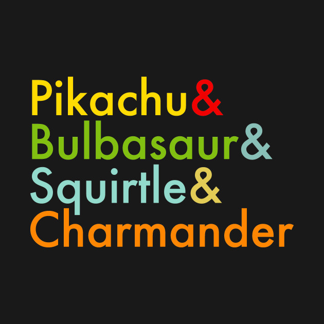 Pokemon Pikachu Bulbasaur Charmander And Squirtle