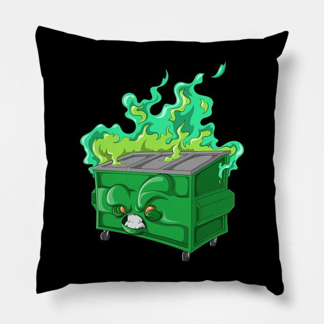 Dumpster Fire Pillow by GCS Designs