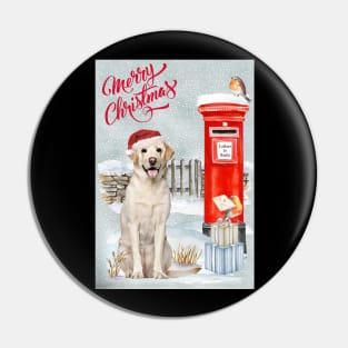 Labrador Retriever Merry Christmas Santa Dog Pin