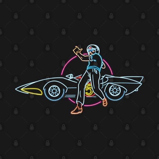 Speed racer neon style by AlanSchell76