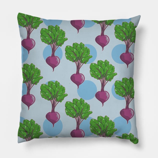 Beetroot pattern Pillow by mailboxdisco