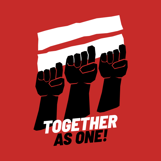 Raised Black Fists - Together As One by emmjott