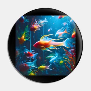 Glass blown fish Pin