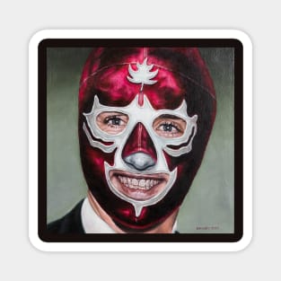 Justin: Wrestling Mask Portrait Magnet