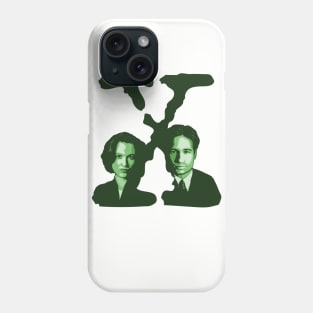X-FILES - Scully & Mulder (green) Phone Case
