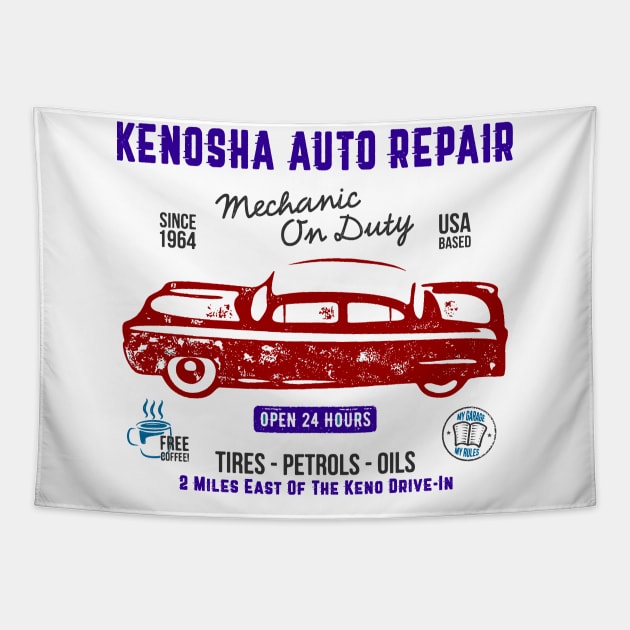 Kenosha Auto Repair Tapestry by Vandalay Industries