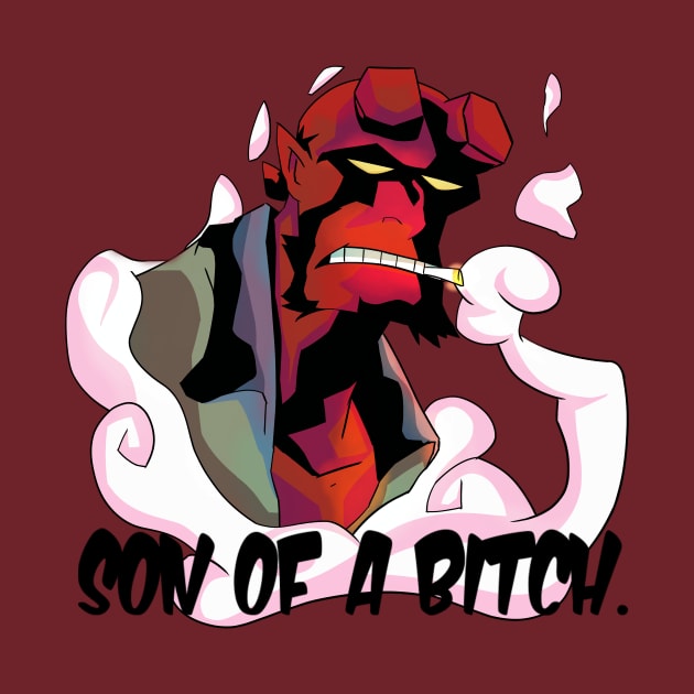 Hellboy ''son of a bitch'' by DaveyDboi