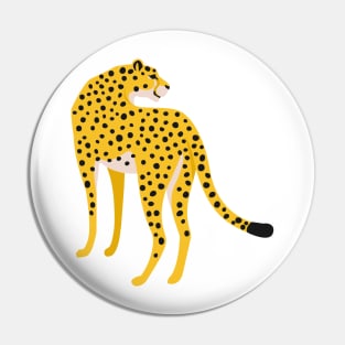 The Stare: Golden Leopard Edition | African Cheetah | Tropical Pop Art Pin