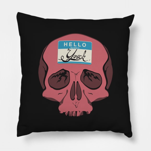 Hello Yorick Pillow by jacisjake