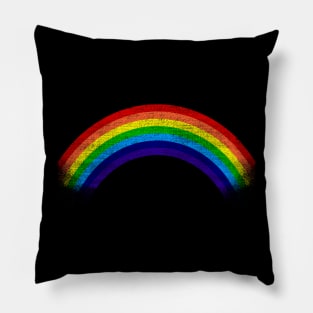 'Retro Distressed Rainbow 80s' Eighties Vintage Gift Pillow