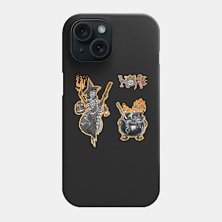 Halloween Grey Spider Witch & Cauldron Pack Phone Case