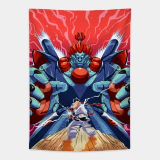 Mecha Demon vs World Warrior Tapestry