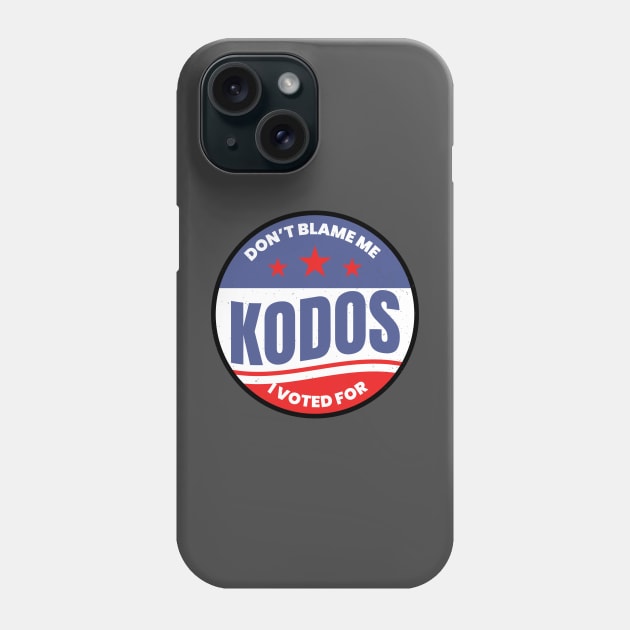 Don't blame me, I voted for Kodos Phone Case by winstongambro