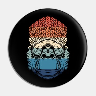 Retro Chill Gorilla Pin