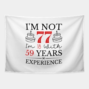 Funny 77th birthday women 77 years old mom Christmas Tapestry