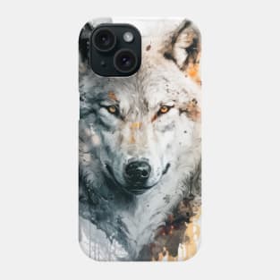 Wolf Portrait Animal Painting Wildlife Outdoors Adventure Phone Case