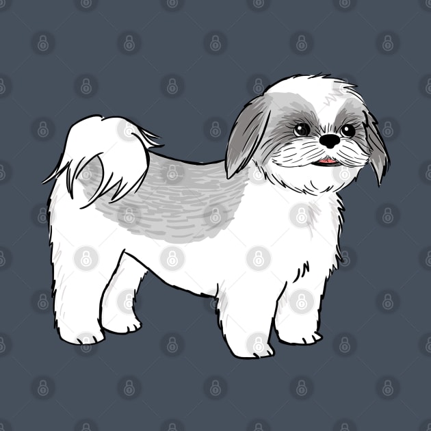 Shih Tzu Cartoon Dog by Coffee Squirrel