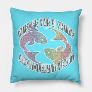 Pisces T-shirt3 with a white and indulgent heart Pillow