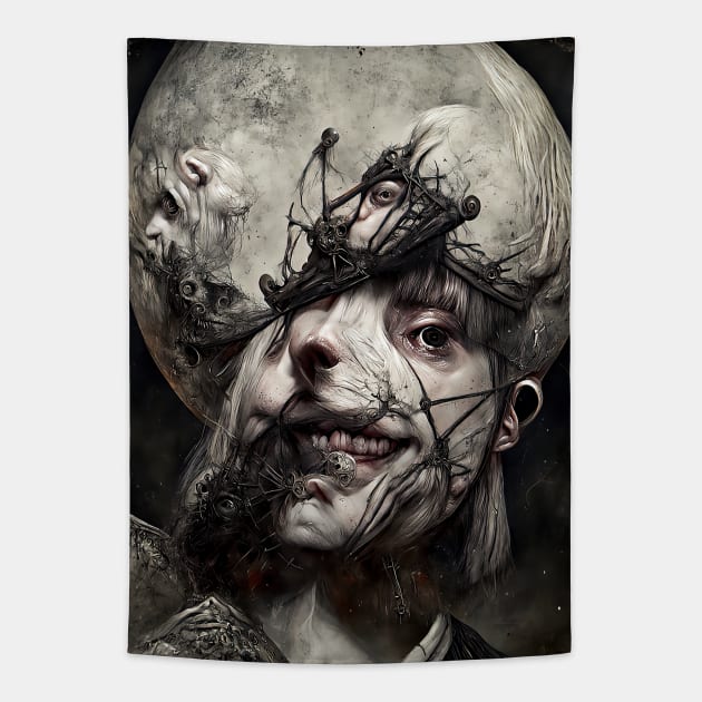 Horror Portrait #9 Tapestry by aetherialdnb