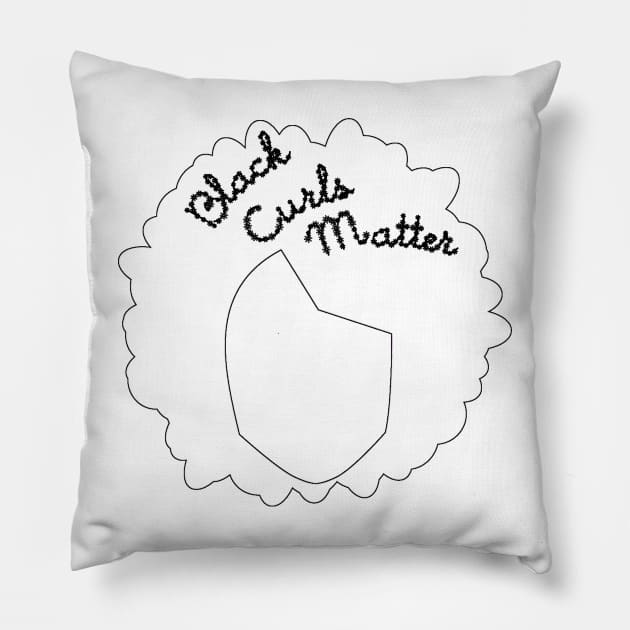 BLACK CURLS MATTER by AfreeKA -1 Pillow by DREAM SIGNED Collection