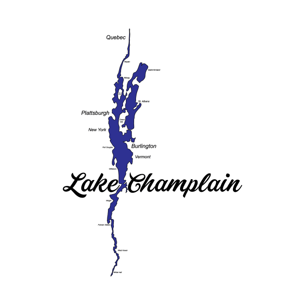 Lake Champlain Map by ACGraphics